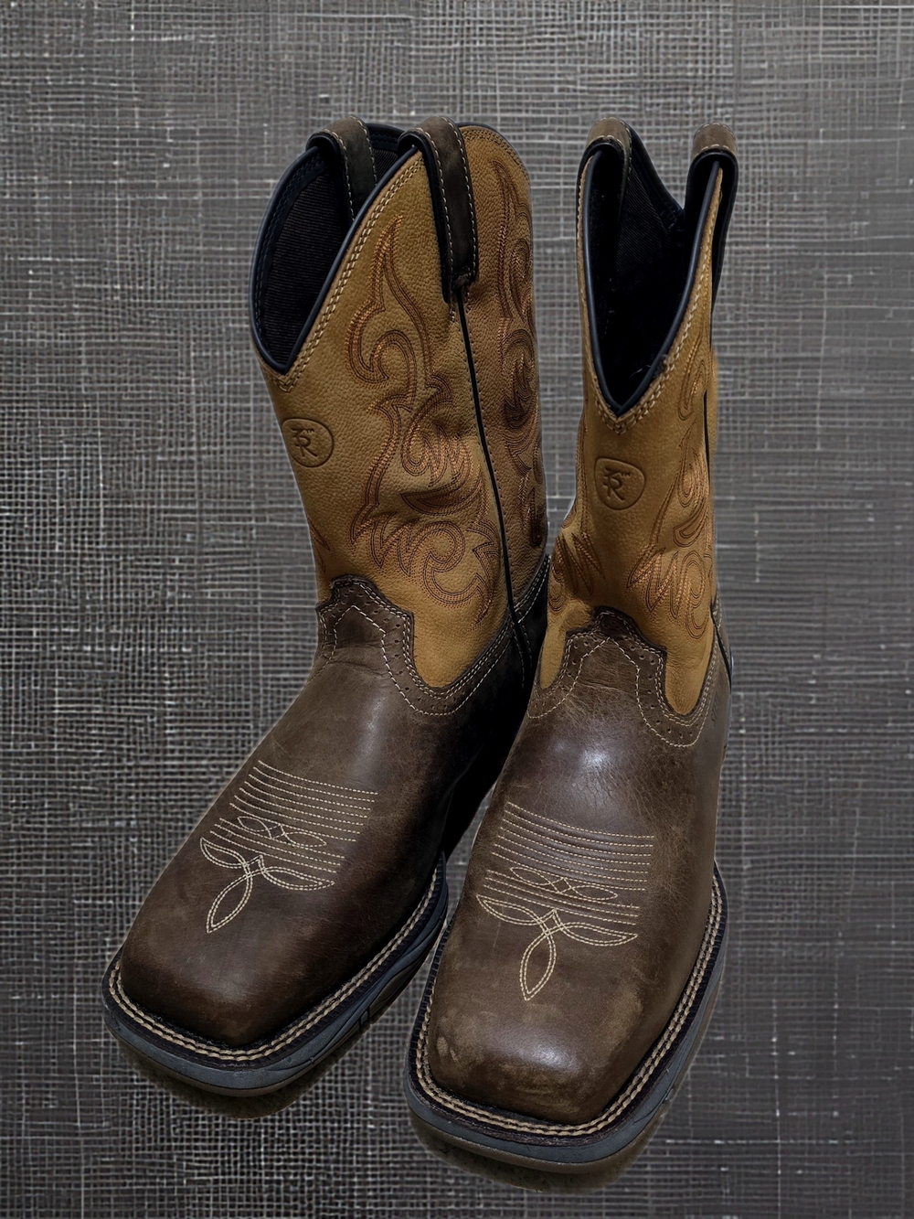 Tony Lama Men'S 3R Brown/Tan San Antone Steel Toe Western Work Boots Size 13D